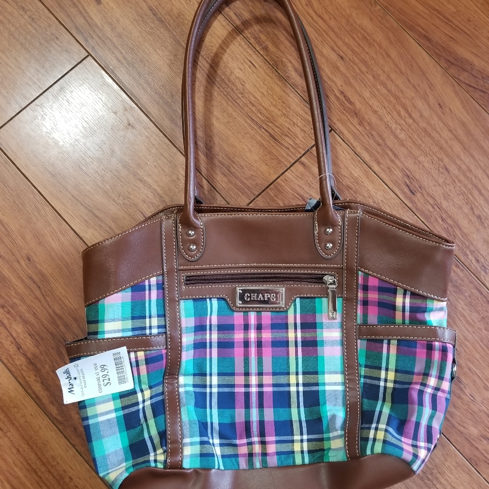 Chaps plaid purse